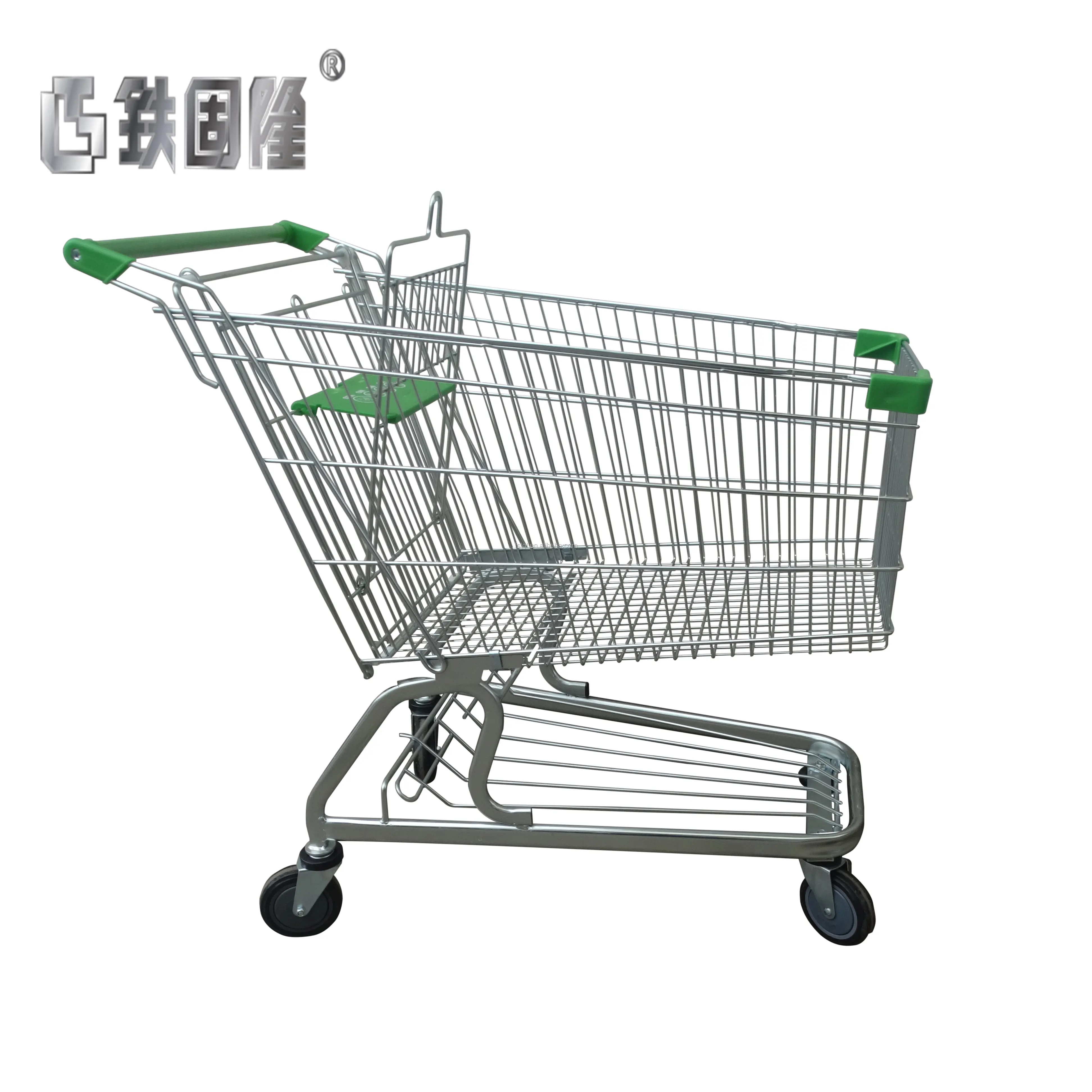 wholesale European style metal supermarket trolly cart
