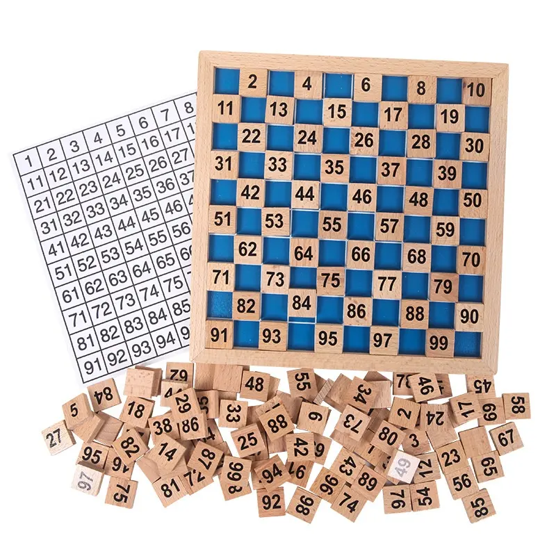 Wholesale Montessori children's early education teaching toys 1-100 logarithm board