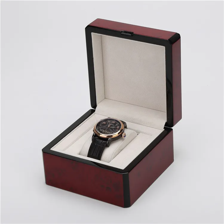 High Quality Cheap Custom Logo MDF Stain Paint Luxury Watch Box For Gifts