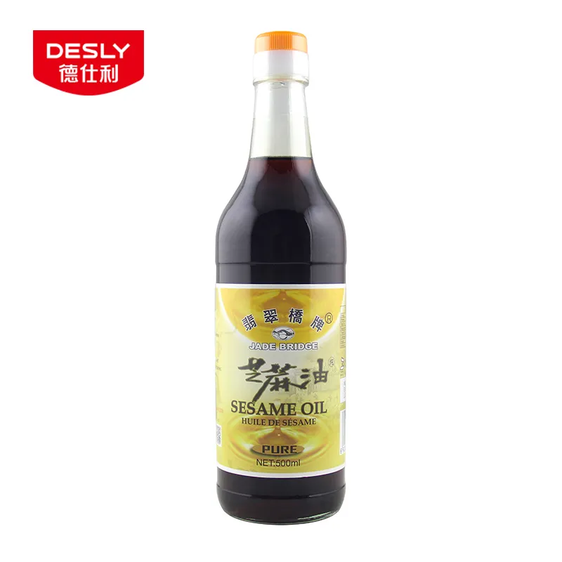 500 ml Glass Bottle Factory Wholesale OEM Pure Sesame Oil