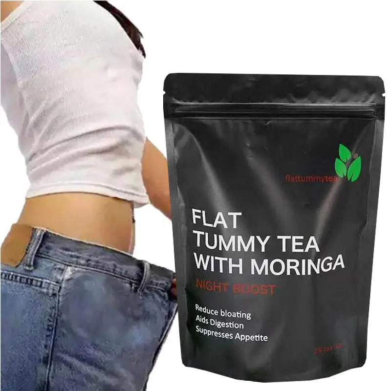 Custom Fast Weight Loss Belly Burning Fat Skinny Tetox Diet Flat Tummy Wholesale Detox Slim Tea with moringa