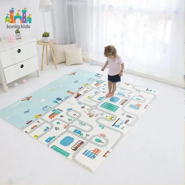 Konig Kids Hot Selling baby games Foldable Baby Floor Waterproof Crawling Mat XPE Foam puzzle mat