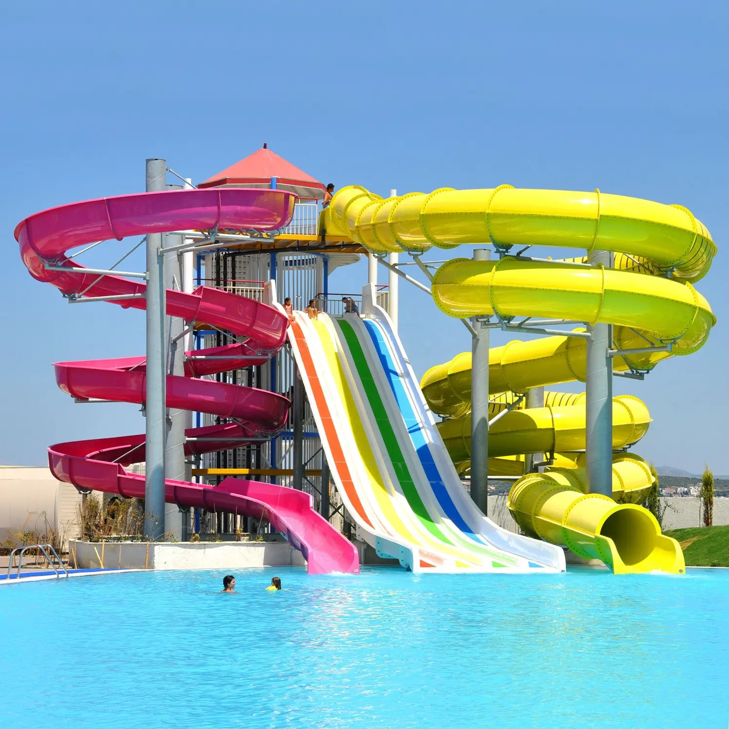 Fiberglass Commercial Water Park Slides Equipment For Sale