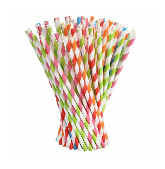 Красочные соломинки удлиненные гибкие одноразовые пластиковые соломинки для питья