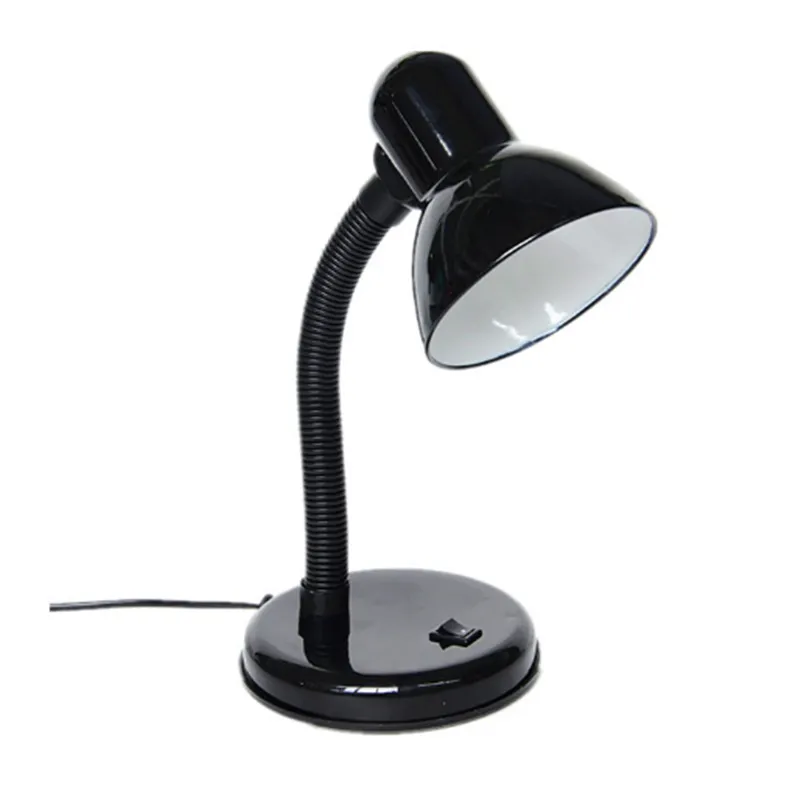 Простой дизайн E27 настольная лампа Базовая металлическая Гибкая Настольная лампа с гусиной шеей для учебы