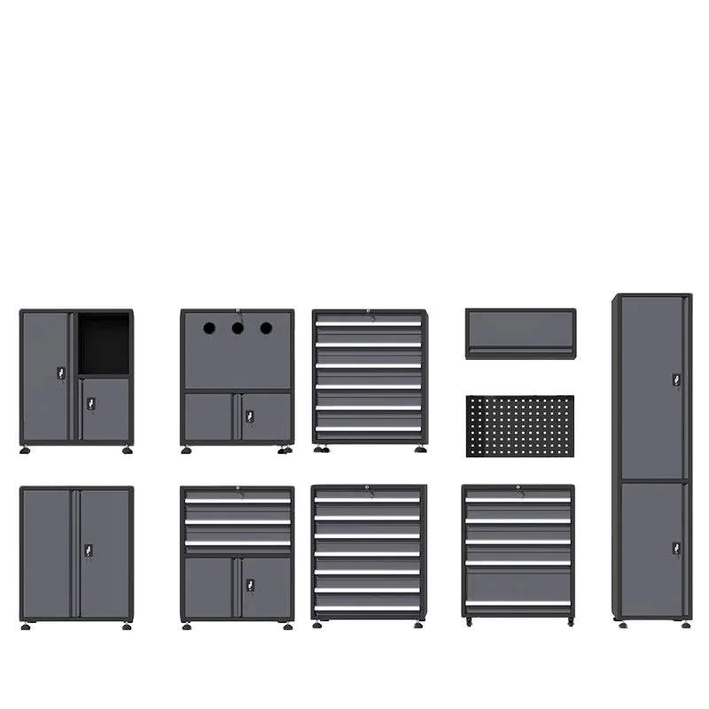 Съемный большой новый черный гаражный верстак/для мастерской стальной комбинированный Инструментальный шкаф