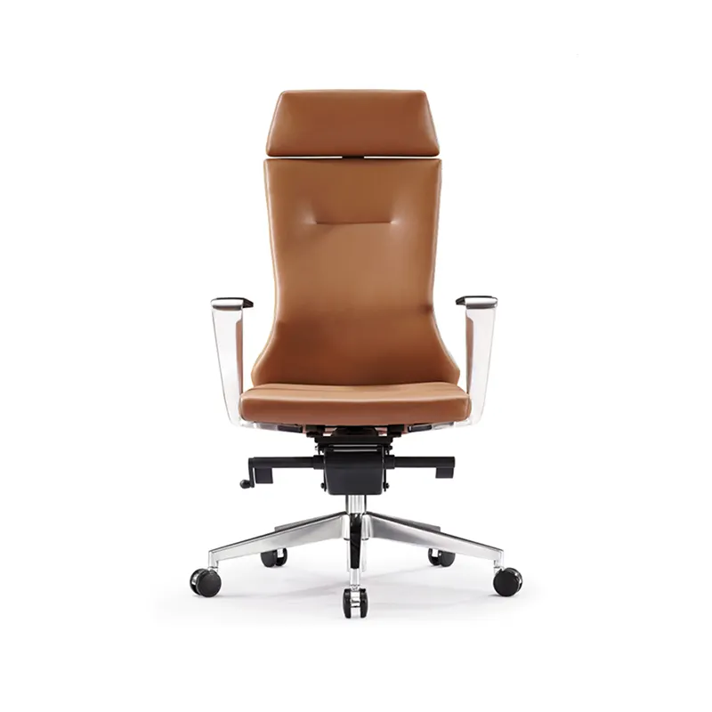 Роскошное кресло руководителя, кожаное кресло с высокой спинкой, эргономичное кресло для офиса и компьютера