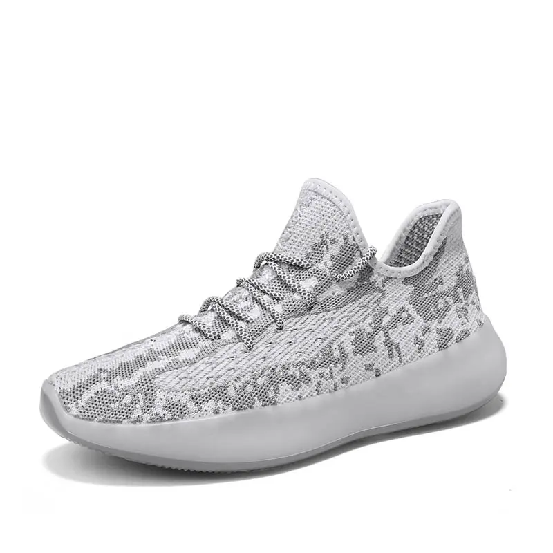 Custom Brand Sneaker Men 2019 New Design Yeezy Mesh Fly knit Breathable Sport Shoes Man Fashion Basketball Sneakers L-3503