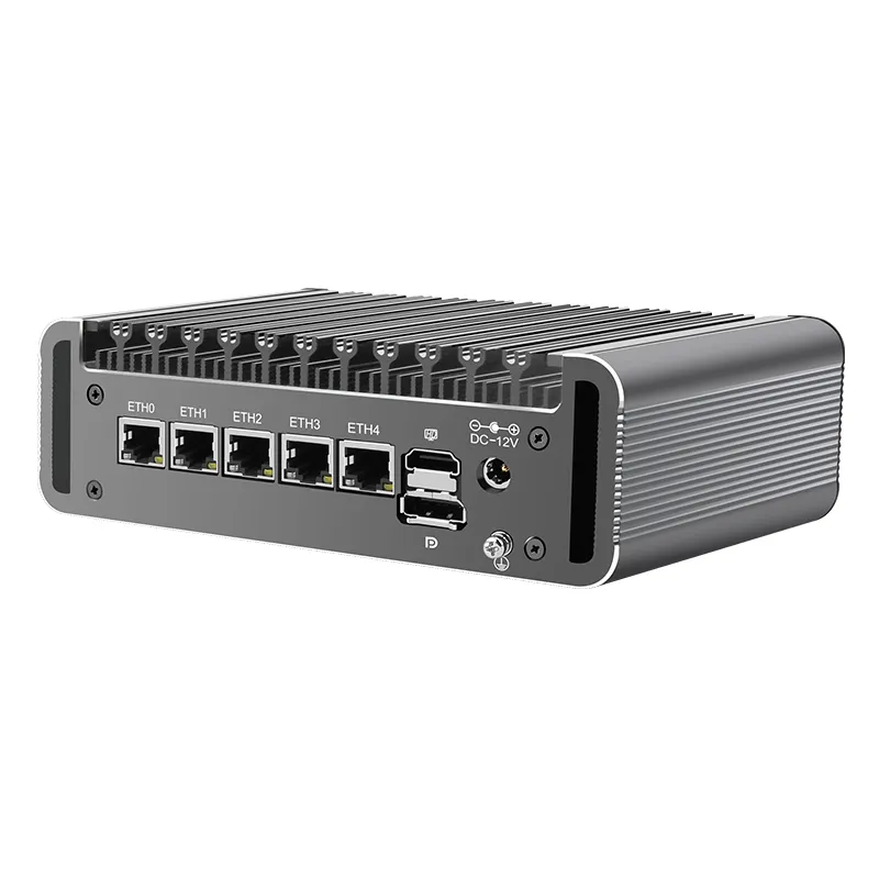 New 12th Gen Micro Firewall Appliance 5 In-tel i226-V NIC Ports Fanless Mini PC Ce leron J6413 J6412 Network Gateway Soft Router