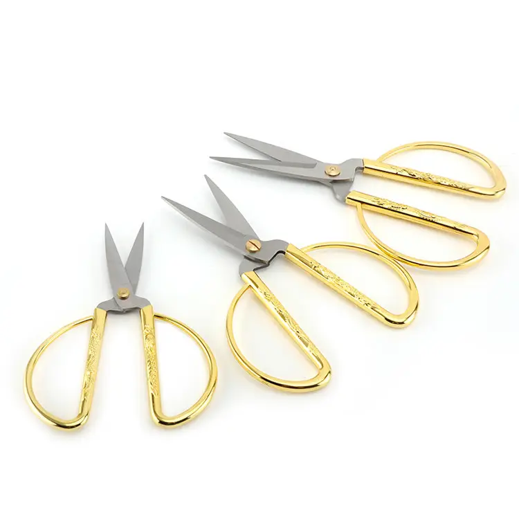 Factory Direct Sales Stainless Steel Household Wedding Auspicious Festive Alloy Scissors Wholesale Scissors For Ribbon Cutting C