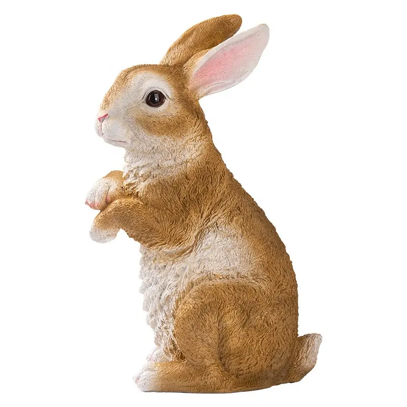 Kawaii Пасхальный весенний Кролик Скульптура садовые украшения из смолы ручной работы из смолы на заказ украшение для дома в Европе