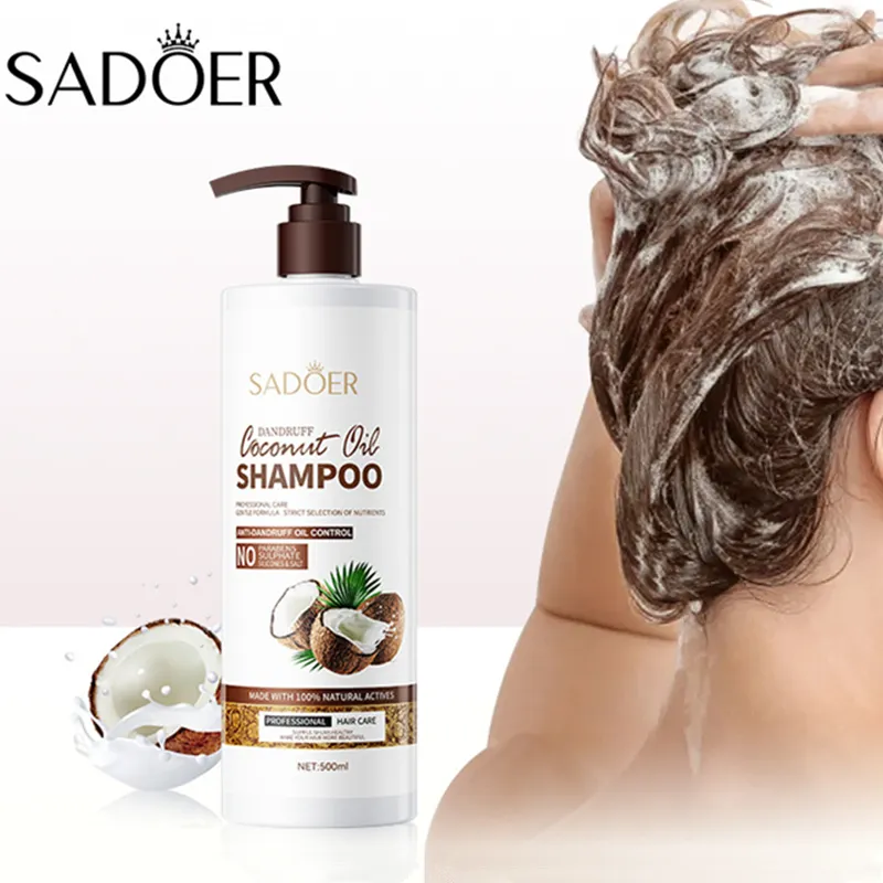 Садоер 500 мл, дешевый Шампунь против перхоти, масло, контролирующее увлажнение, разглаживающий профессиональный шампунь для ухода за волосами, кокосовый шампунь