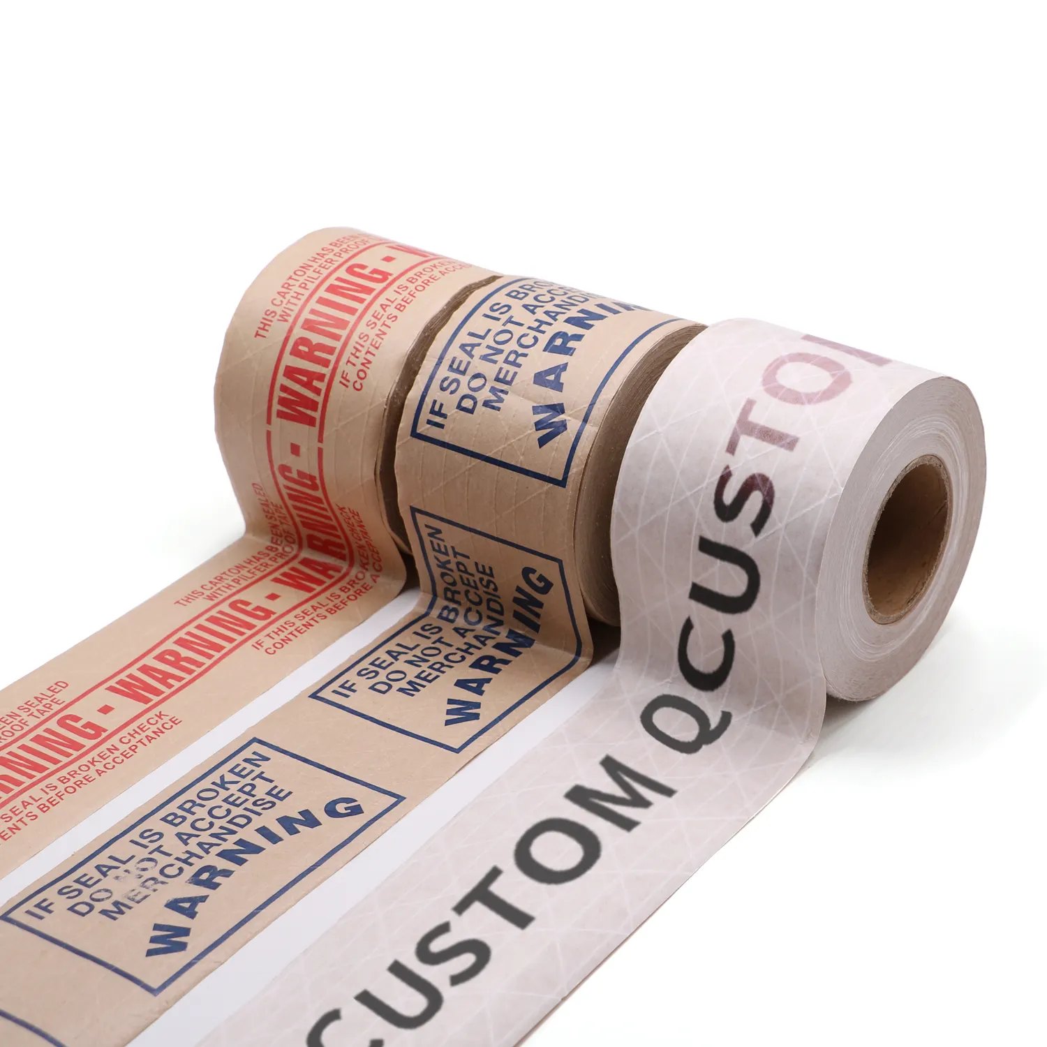 Water Activated Paper Tape Custom Logo Brown Kraft Packing Tape Reinforced Water Activated Kraft Paper Tape