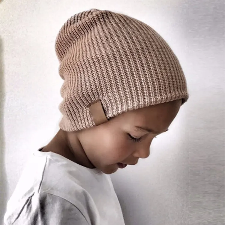 New fashion Baby Winter Hat Soft Warm knitted Beanie Hat baby Crochet Elastic Hats Children Casual Warm Cap