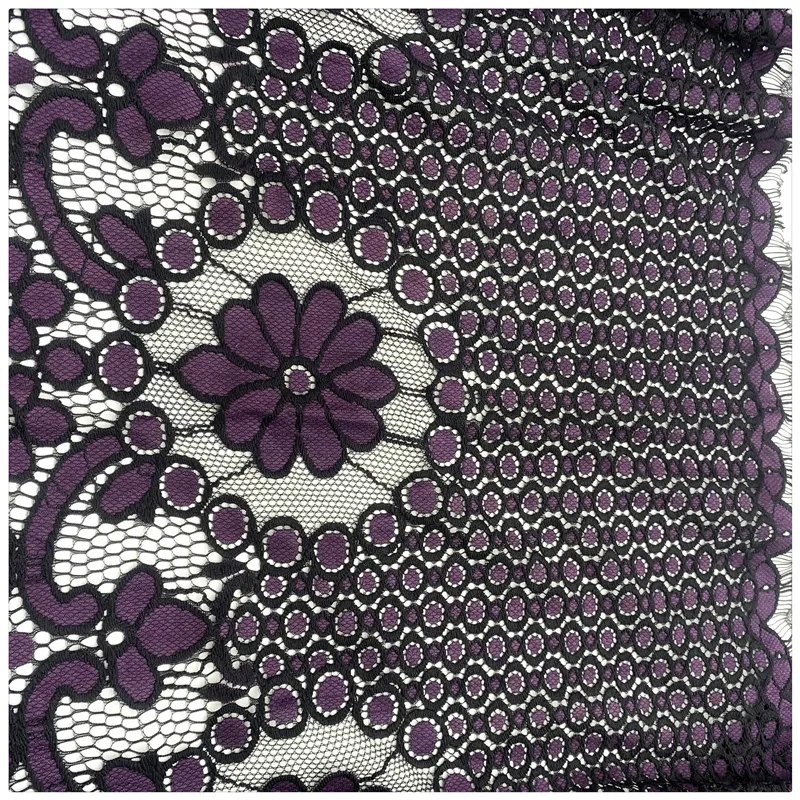 Chinese manufacturers wholesale high-quality nylon cotton mesh positioning French fashion flower lace fabrics