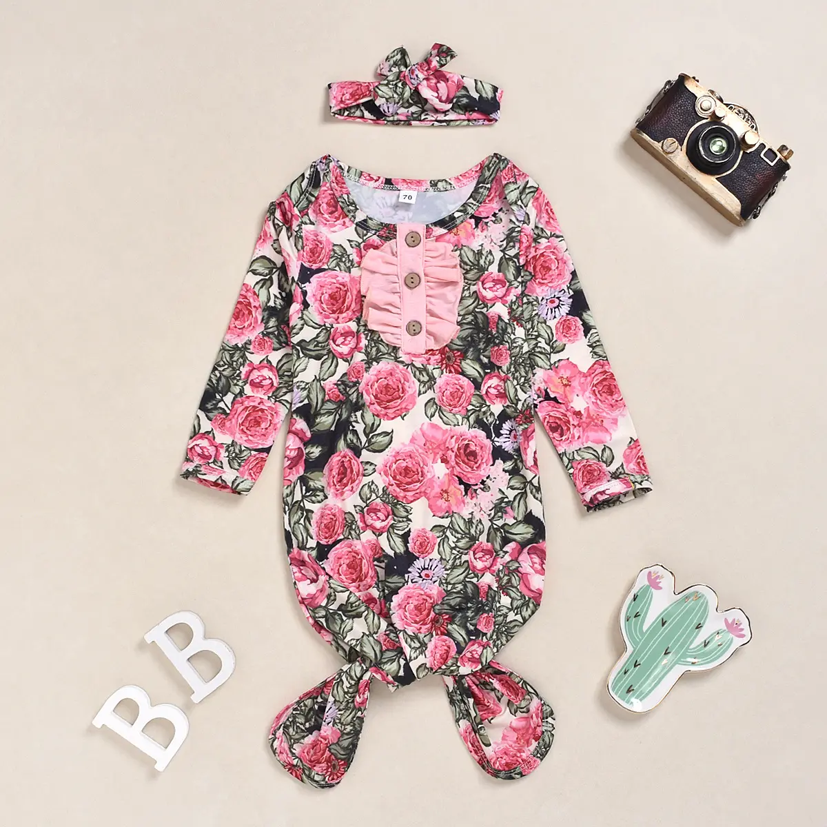 2019 new style cotton long sleeve flower baby girls sleeping bag