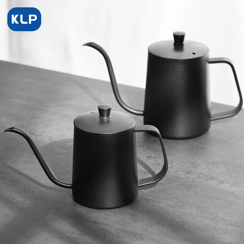 KLP 350 мл 600 мл ручной капельный чайник кофейник для выпечки 304 чайный кофейник из нержавеющей стали набор инструментов для кофе с гусиной шеей