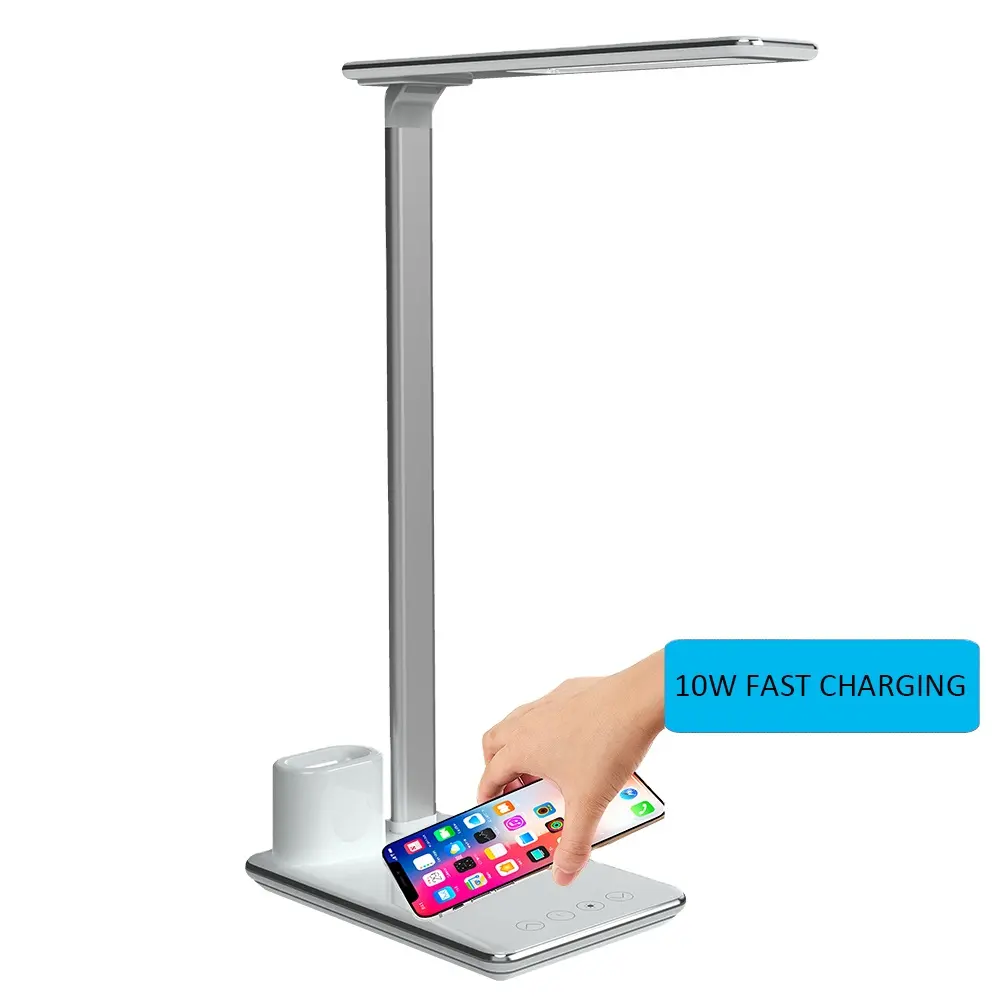 Mesun W8 2020 LED Table Desk Lamp with Wireless Charger Reading Light Table Lamp