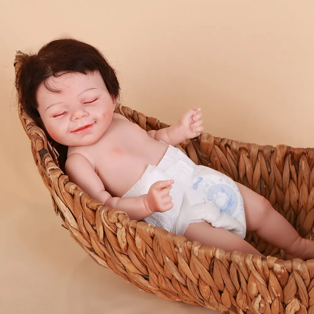 Виниловые реалистичные куклы-реборн для новорожденных, 18 дюймов
