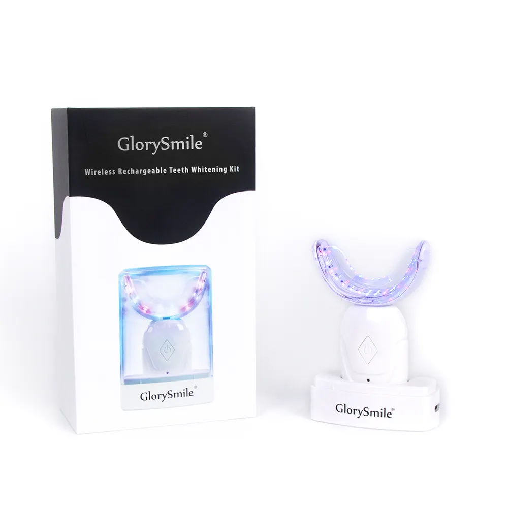 Popular Design Home Wireless Rechargeable Teeth Whitening Sets Blue Ray Tooth Bleaching System Private Logo