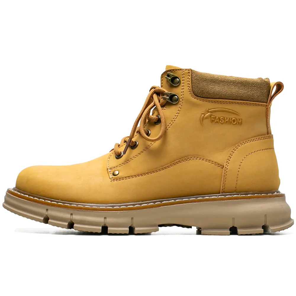 Rhubarb boots also a classical martin style with malt yellow fit women and men from factory directly