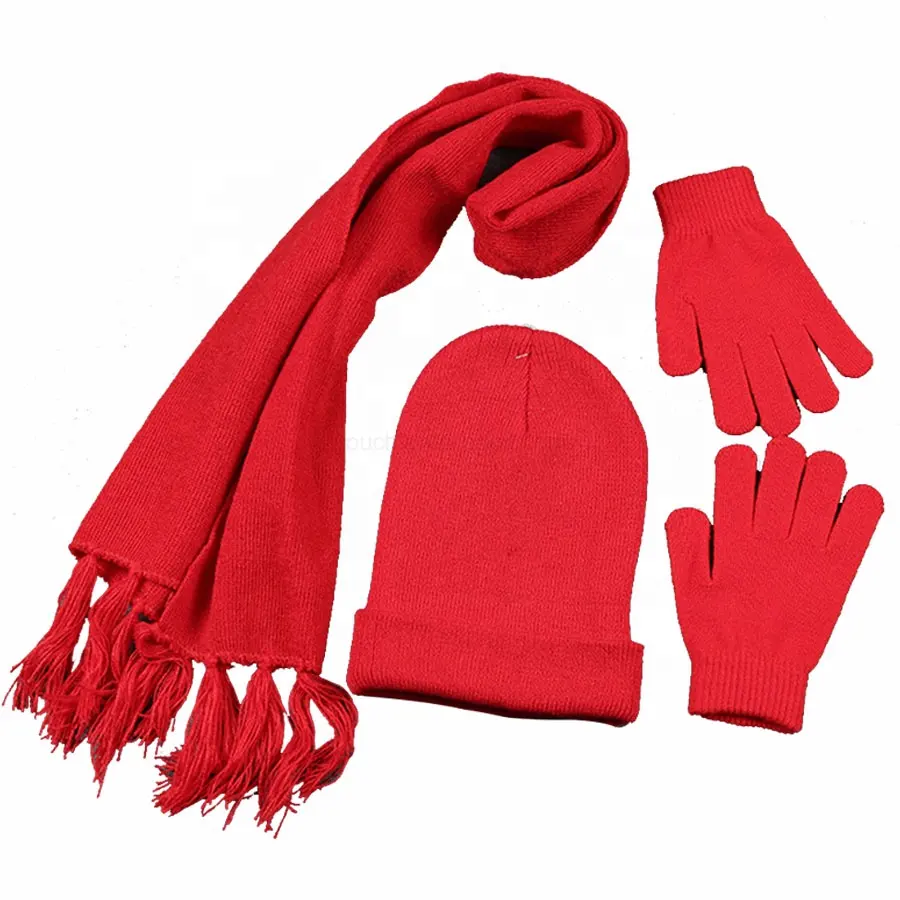 Фабричный шарф, оптовая продажа, самая низкая цена, вязаный шарф, шапка, перчатки, наборы