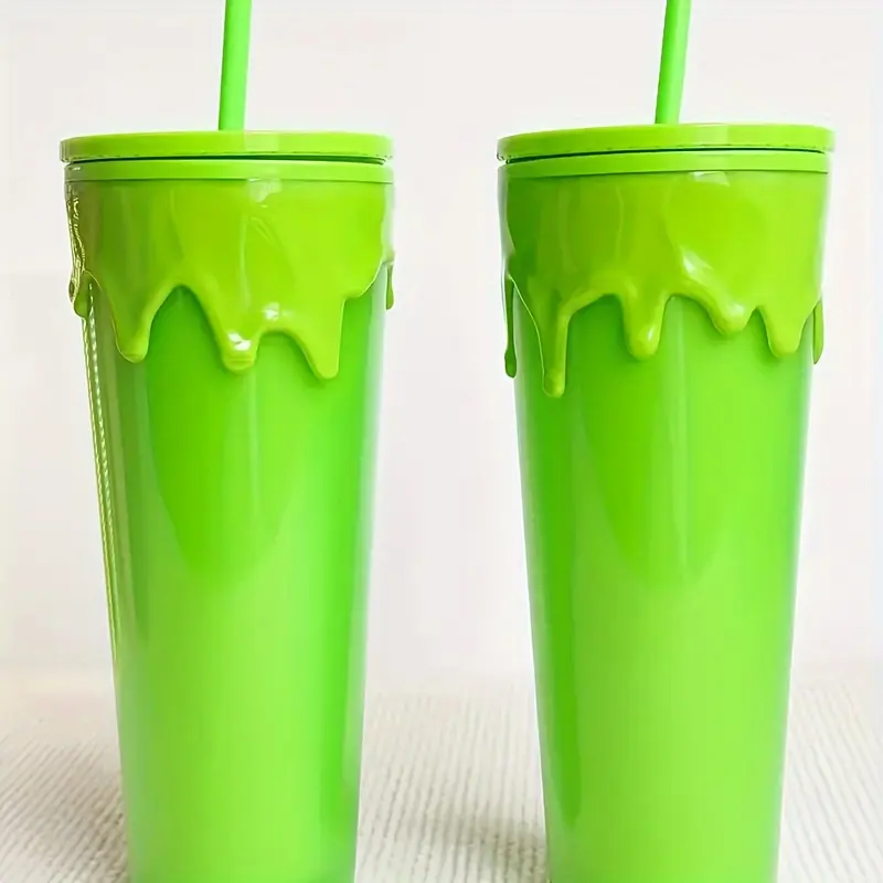 BPF бесплатно 24 унции светящийся пластиковый стакан зеленый подсвечник Хэллоуин кружка Праздничная пластиковая тумблер