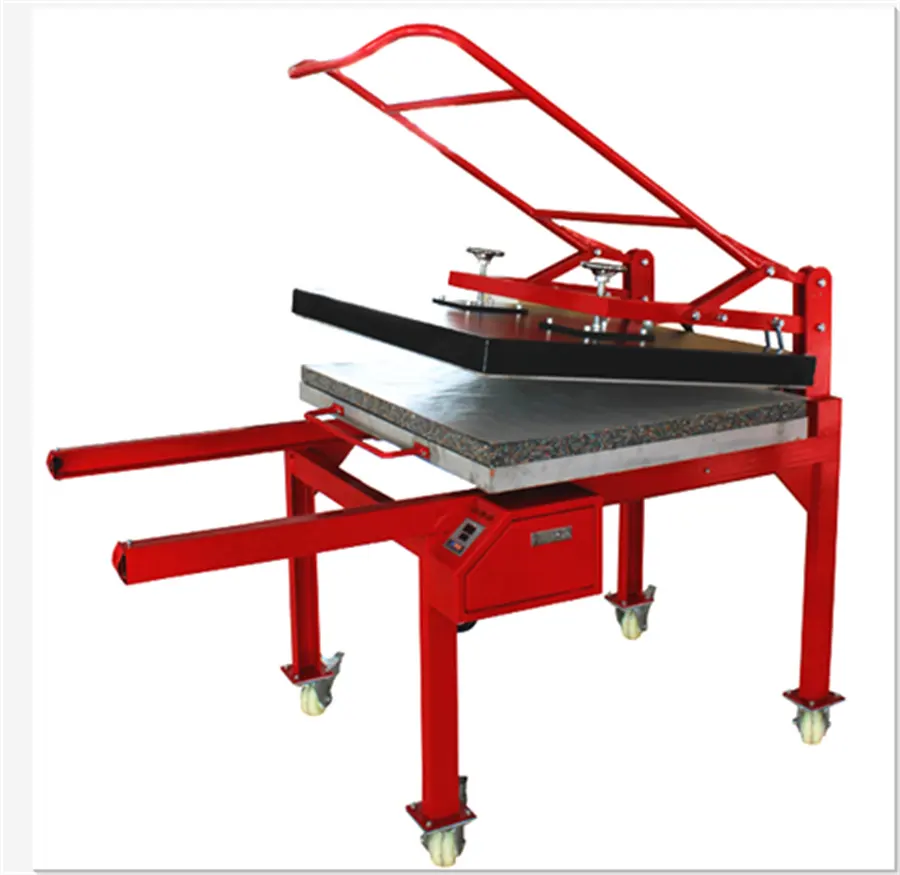 Createsub 80cm x 100 large format t shirt flat manual hot press machine wholesale semi auto sublimation machine heat press