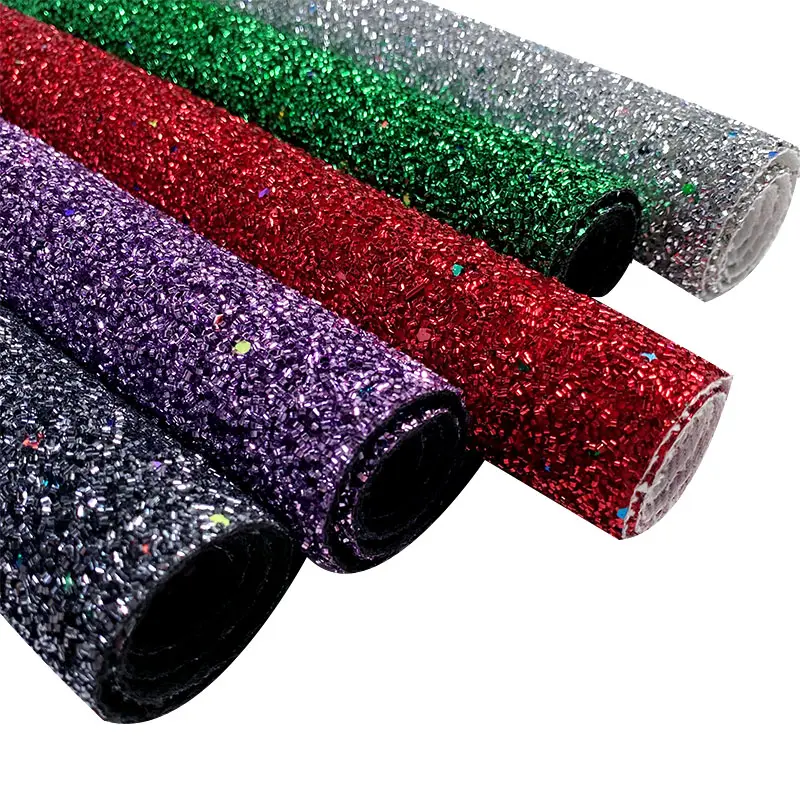 54 inch ( 1.37 m) Christmas decoration chunky tinsel glitter fabric for decoration