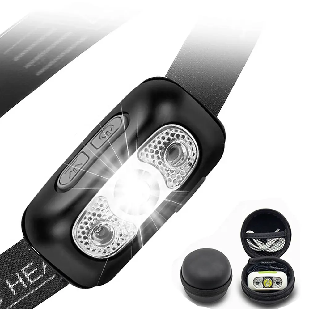 2022 Best Amazon Hot Selling Mini USB Rechargeable Sensor Headlamp for camping hunting running