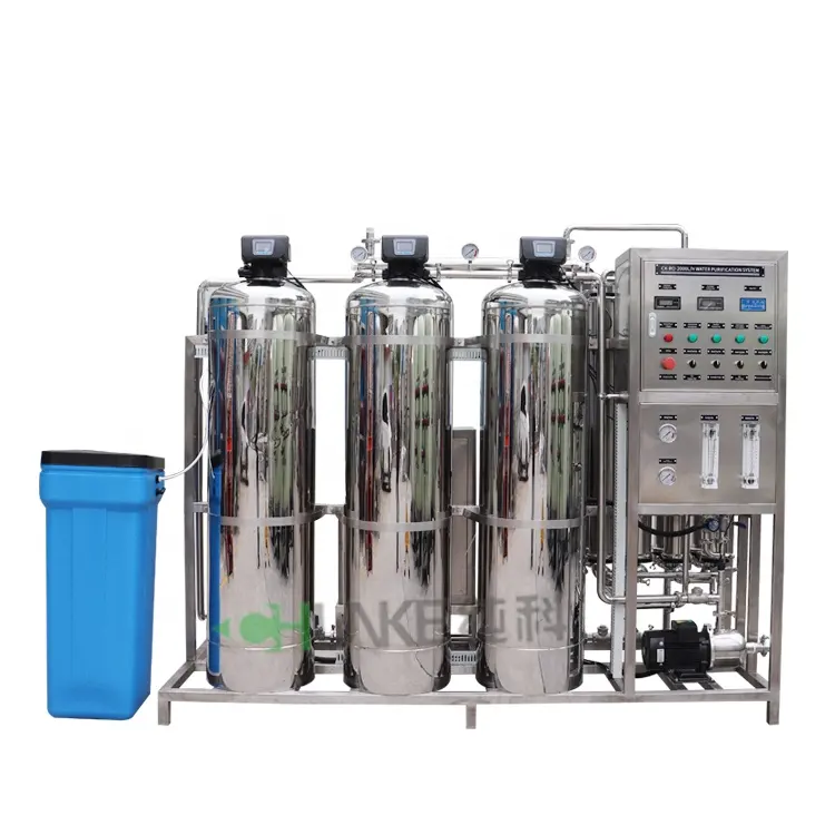 2000 LPH Purified Drinking Water treatment plant / 2T RO Desalination System / 2000LPH Small RO Water Treatment