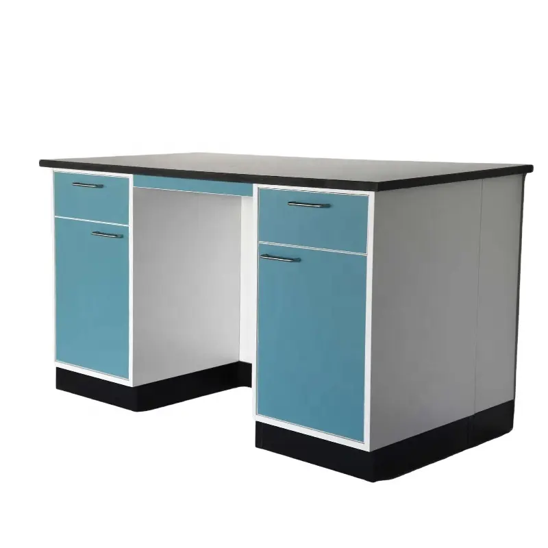 Galvanized Steel Centre Operating Laboratory Desk Bench With Washing Hand Sink