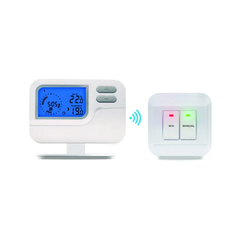 Wireless 7 Day Programmable LCD Room Thermostat For Temperature Control