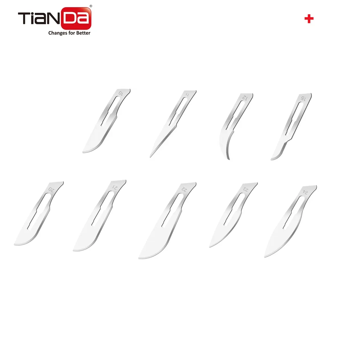 Tianda Size 10# disposable Carbon Stainless Steel Surgical Blades With CE ISO Approved