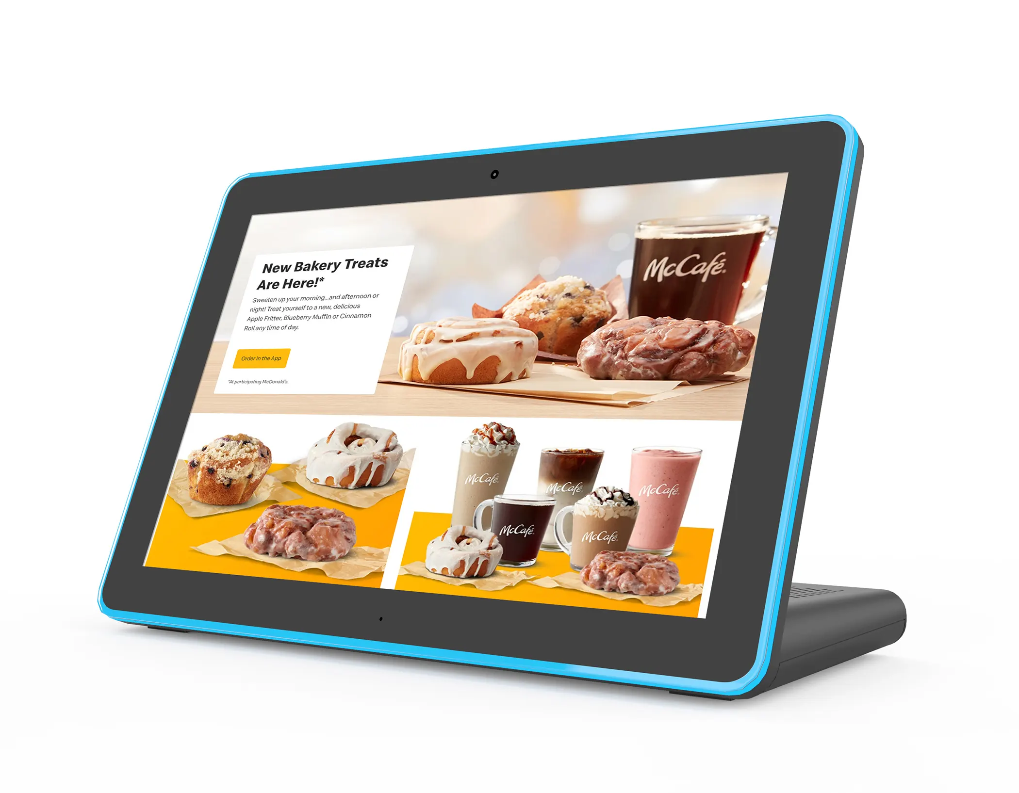 Business 10.1 Inch Android Tablet Touch Screen L Shape Tablet PC With Led Light For Restaurant