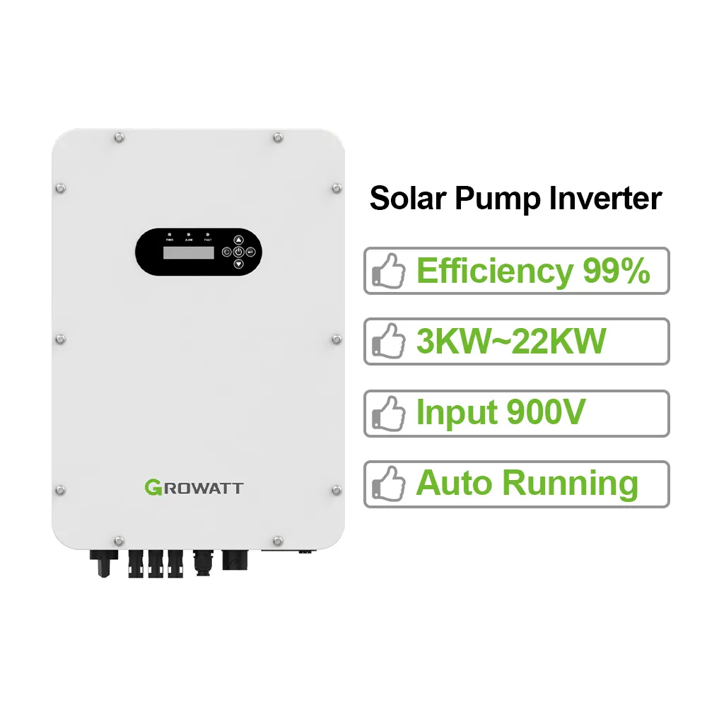 Инвертор солнечного насоса Growatt 7,5 кВт 15 кВт 22 кВт, 3-фазный контроллер солнечного насоса, инвертор для солнечной системы орошения