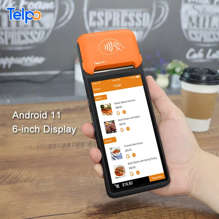 LTE/WCDMA mobile por top-up pos-устройство android продуктовый pos-аппарат для розничного магазина