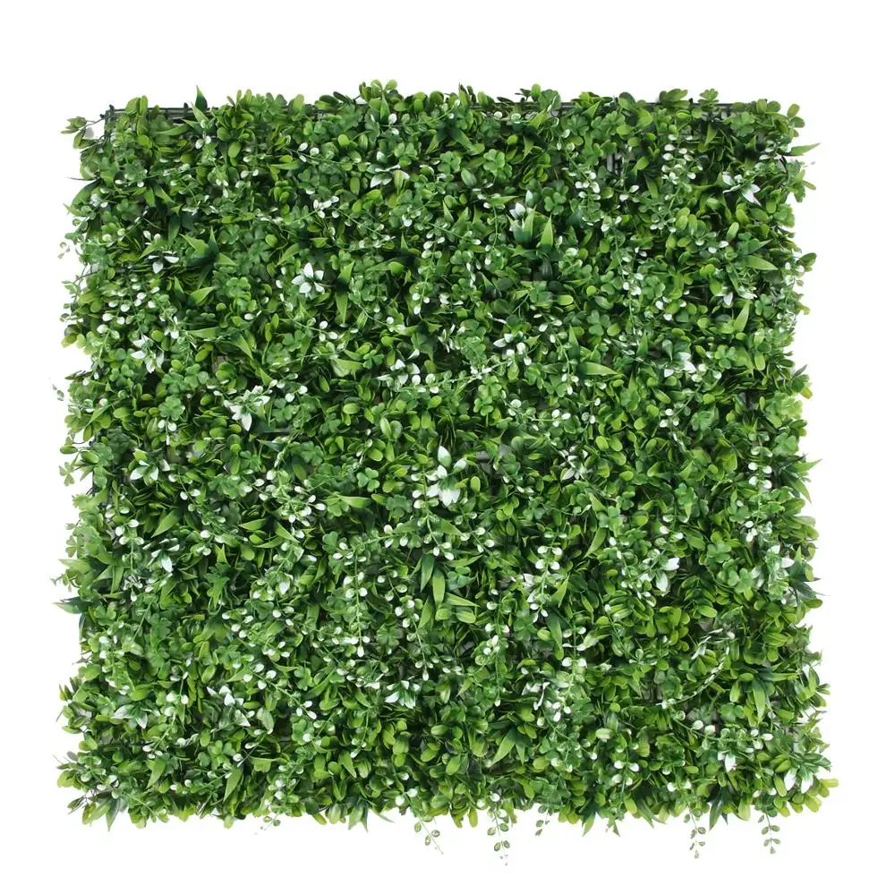 Mixed green plastic grass plants made artificial vegetal wall for indoor decoration