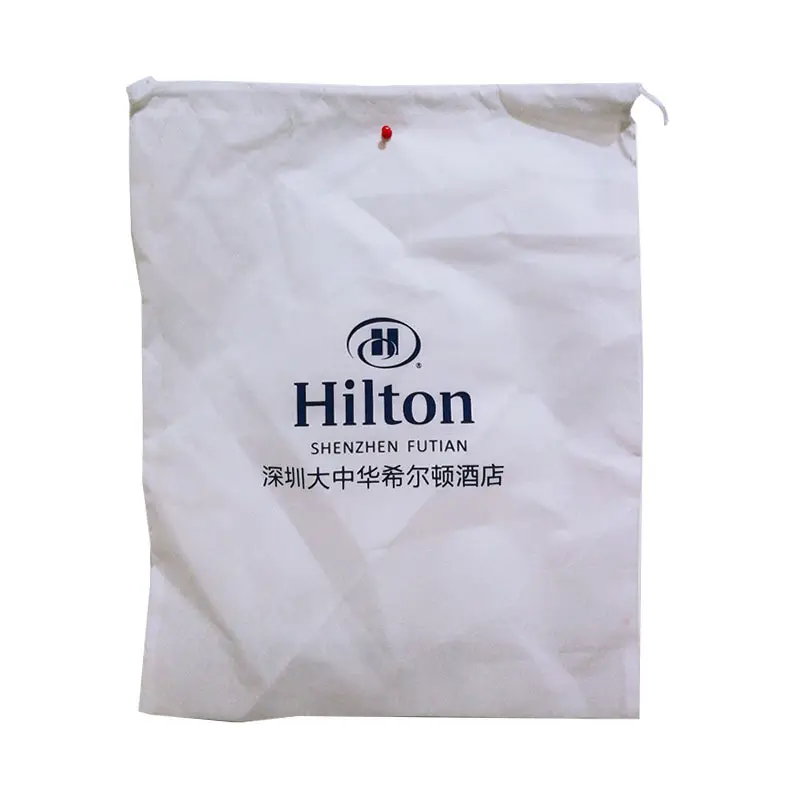 High Quality Eco Friendly Supplier Hotel Recycle Draw Cord Non Woven Laundry Bag Drawstring Bag Home Washing Travle Laundry Bag