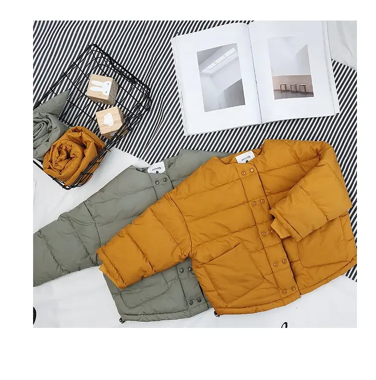 Korean Style Fashion Nylon Windbreaker Children Down Wear Baby Boy Jacket