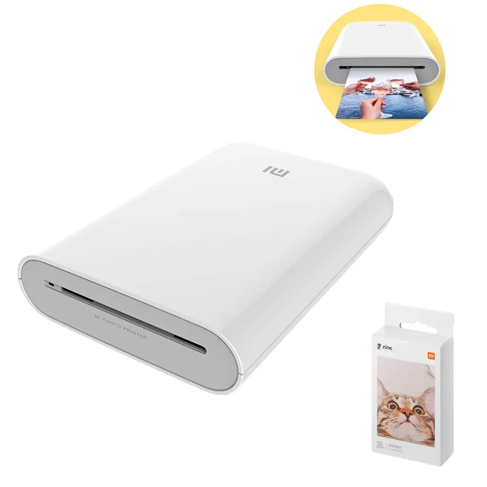 Hot Sale Xiaomi Mini Pocket Photo Printer 3 Inch Photo Shoot Print Multiple Connection Ar Video Portable Color Mi Photo Printer