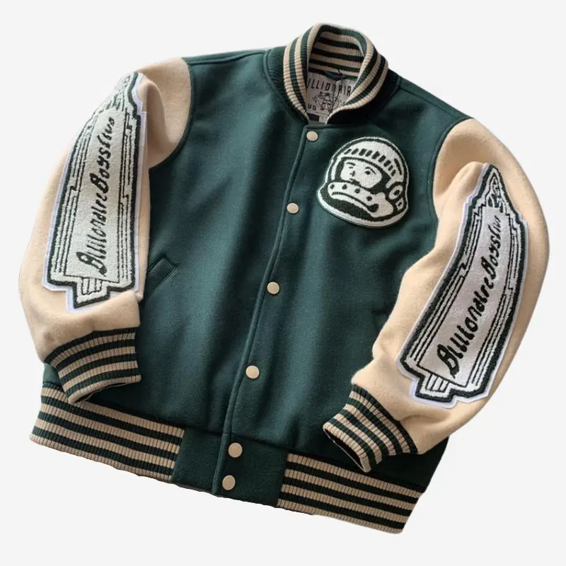 Custom Printing Unisex Multi Color Oversize Jacket Letterman Uniform High School Men Baseball Jacket