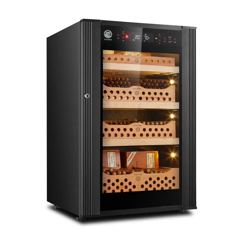 Electrical Cigar Cabinet Constant Temperature And Humidity Fancy Fan Cooling Electrical Cigar Humidor Cabinet With Tray