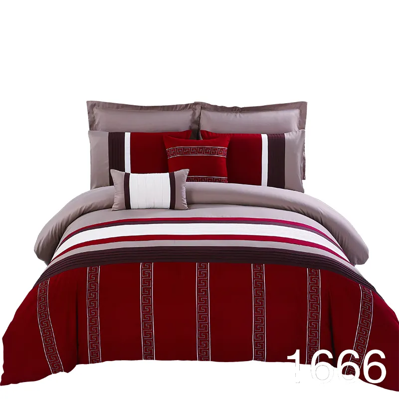 KOSMOS новый дизайн постельное белье с вышивкой Лоскутная Ткань Из Микрофибры Комплект постельного белья