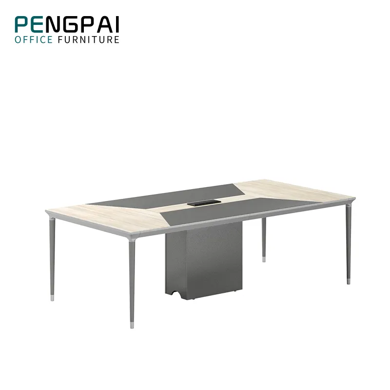 PENGPAI upscale grey modular meeting table de conference room for 6 persons