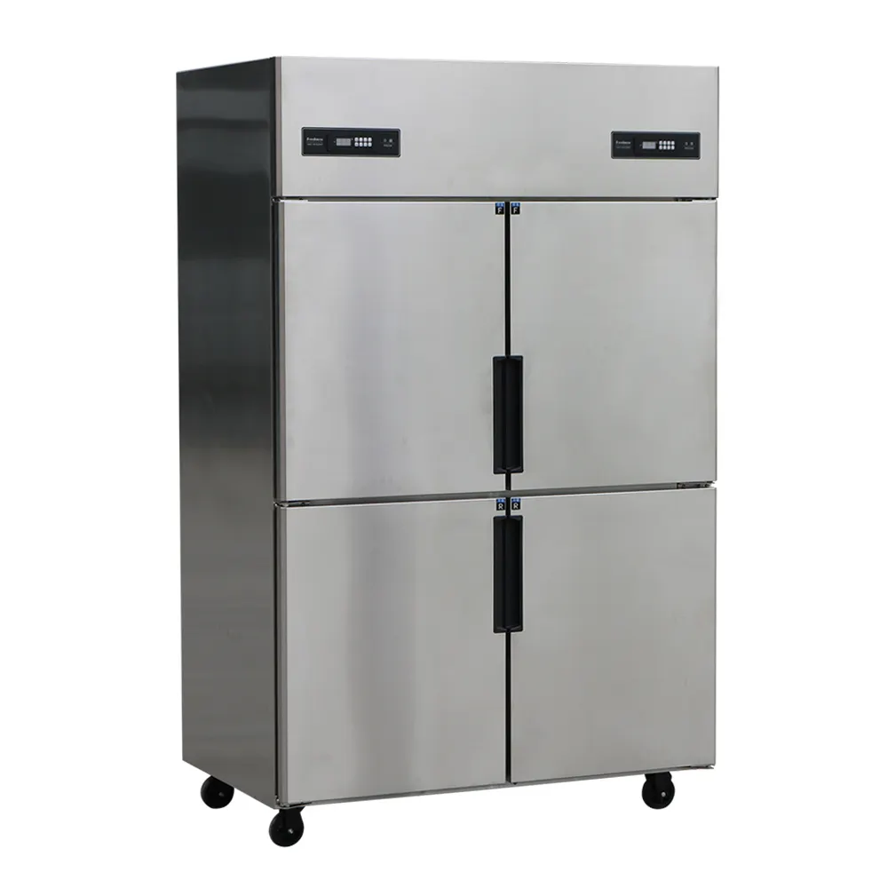 4 Door Upright Freezer Hot Selling Restaurant Used 4 Door Upright Commerical Hotel Kitchen Refrigerator Freezer