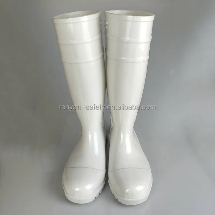 Custom Printing Black Pvc Worker Boot Waterproof Rain Boot Knee High Rain Boot Gumboots Rain Footwear Wellies