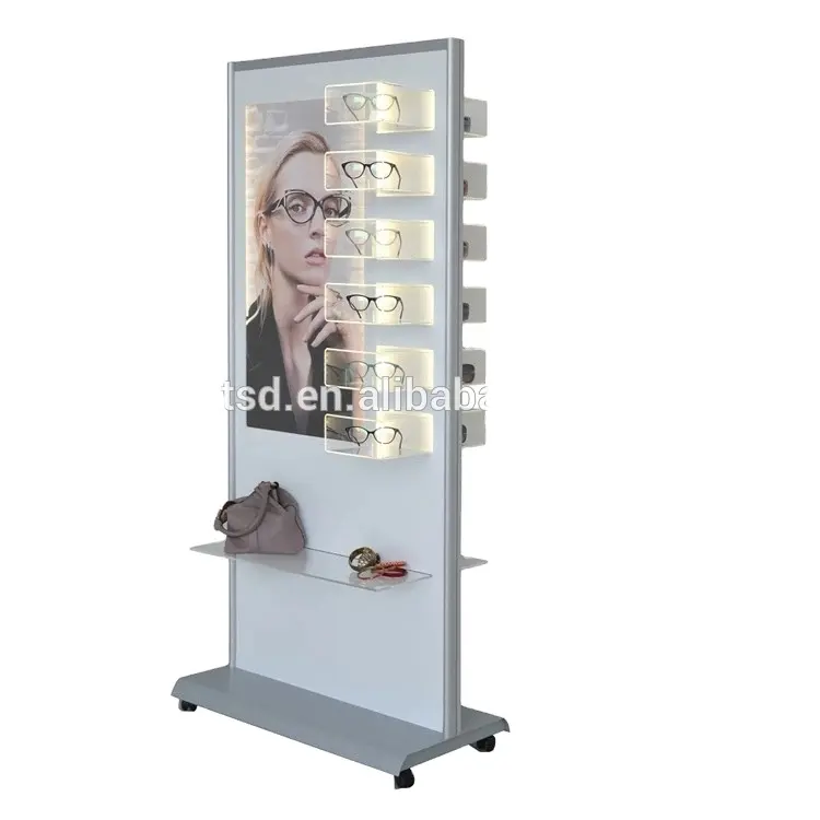 optical  shop floor metal display eyewear sunglasses reading glasses fitting stand