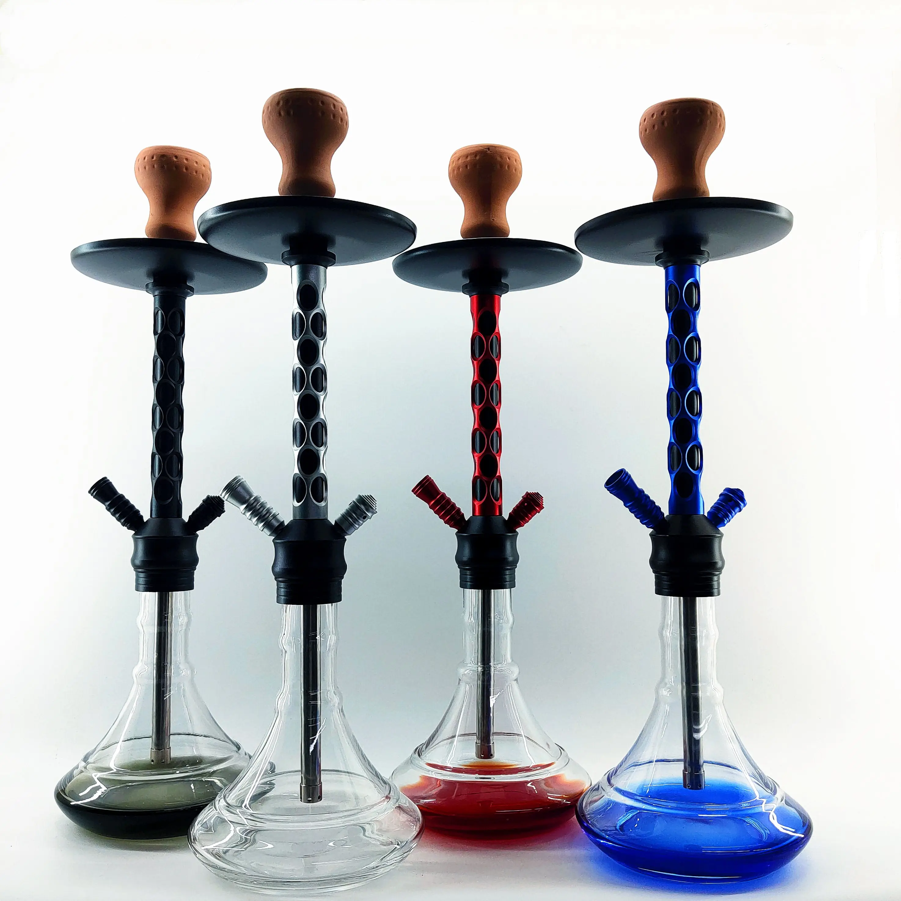 China Supplier blue bottom German style glass narguile shesha hookah shisha base