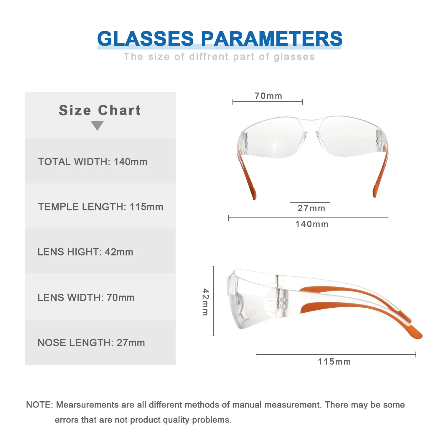 Hot Sale Economic Durable PC Impact Protection Eyeglasses Safety Glasses Eye Protection For Industry Use